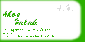 akos halak business card